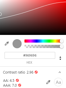 Contrast ratio rating